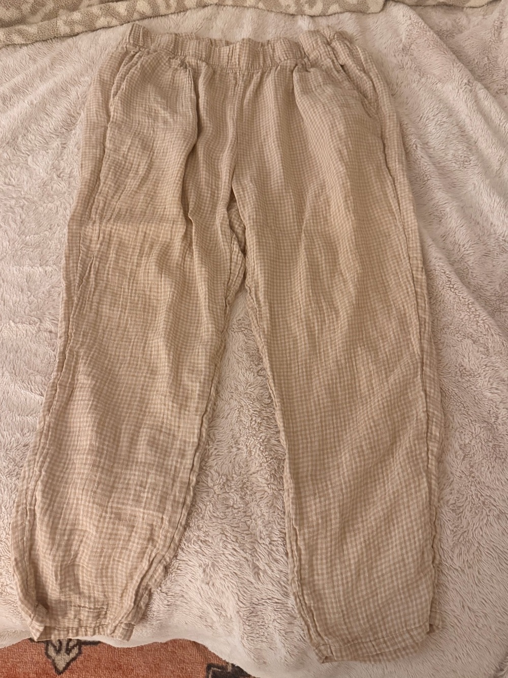 Eileen Fisher 100% Linen Puckered Lantern Pant